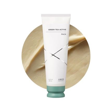 Amos Professional Green Tea Active Hair & Scalp Pack L Anti-Aging For Fine Hair