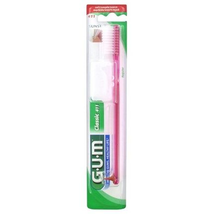 Gum Classic Toothbrush 411 Dome Cut Medium Bristles