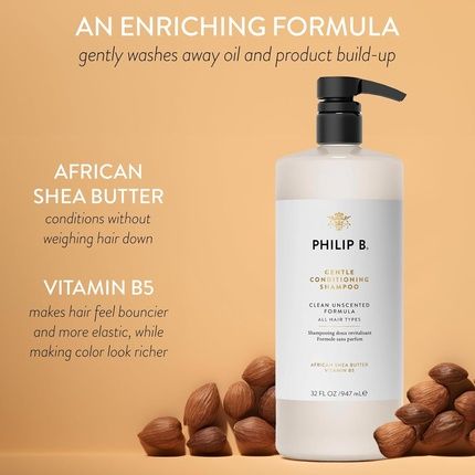 Philip B. Gentle Conditioning Shampoo 32 Oz. Light-Weight Hair Moisturizer Protecting Color Adds Softness And Shine 2 Pound - Image 3