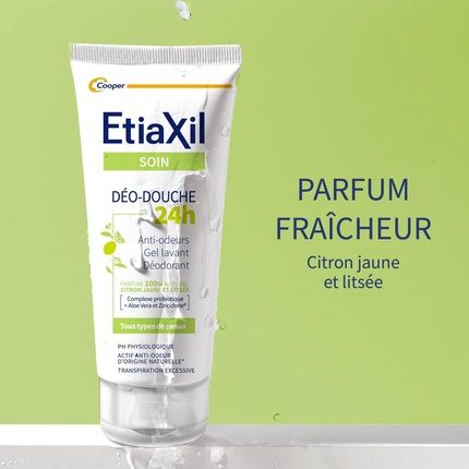 Etiaxil 24H Deodorant Shower Gel Lemon And Litsea 200Ml - Image 3