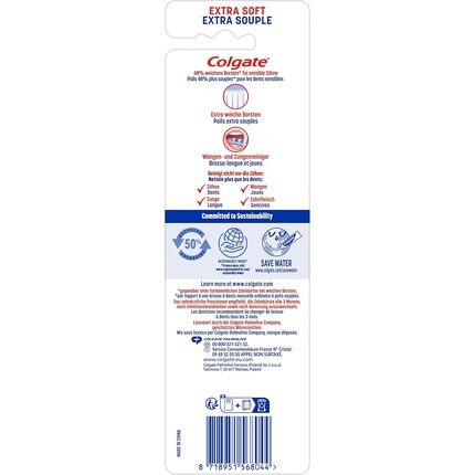Colgate 360 Deep Clean Extra Soft Toothbrush - Removes Bacteria From Teeth