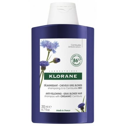 Klorane Reflection Shampoo With Centaurea Extract 200Ml Neutralizes Yellow Tones For White Gray And Platinum Blonde Hair