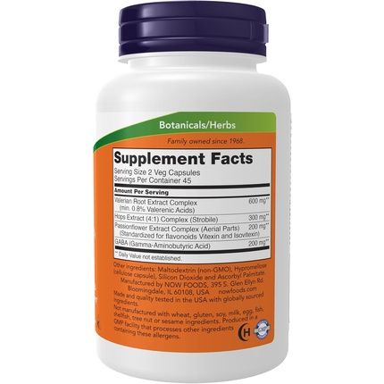 Now Foods Sleep Supplement With Valerian Root Extract, Hops, And Passionflower
