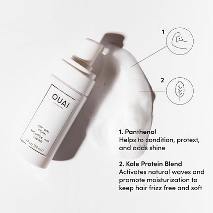 Ouai Air Dry Foam Hair Mousse For Perfect Beach Waves With Kale And Carrot
