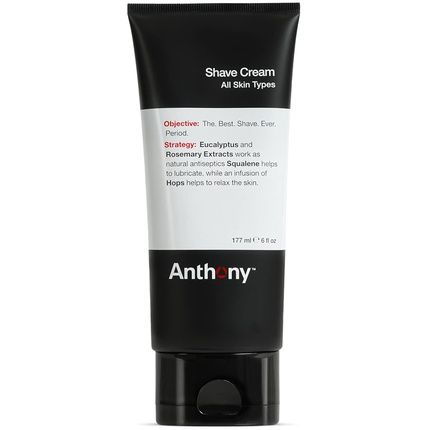 Anthony Shaving Cream For Men'S Sensitive Skin With Squalane, Eucalyptus, And Spearmint