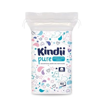 وسادات أطفال نقية من Kindii مصنوعة من القطن بنسبة 100%، وسادات مربعة كبيرة للبشرة الحساسة تحل محل المناديل المبللة، حواف ناعمة ناعمة لا تتآكل
