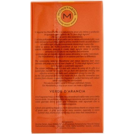 Monotheme Verde D'Arancia Eau De Toilette 100Ml - Image 3