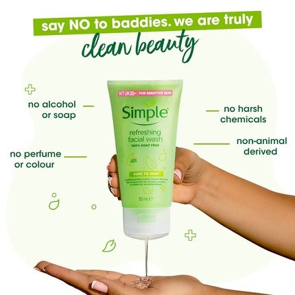 Simple Refreshing Facial Wash Gel For Sensitive Skin 150Ml