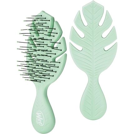 Wet Brush Go Green Mini Detangler Hairbrush With Ultrasoft Intelliflex Bristles - Green