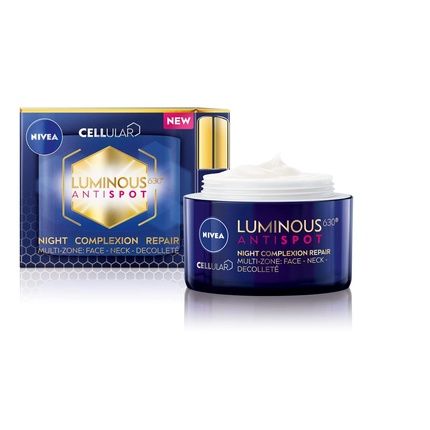 Nivea Cellular Luminous630 Anti-Spot Regenerating Night Cream 50Ml With Hyaluronic Acid And Luminous630 For Even Skin