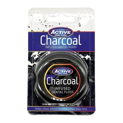 Beauty Formulas Active Oral Care Dental Floss With Activated Charcoal 50M