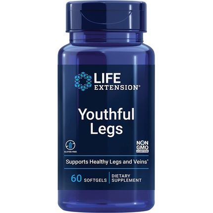 Life Extension Youthful Legs Healthy Vein And Leg Support Supplement 60 Pills For Women