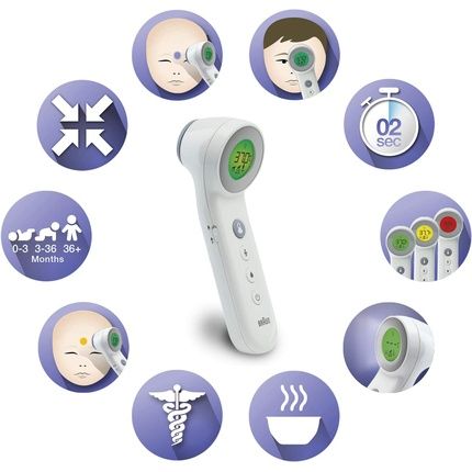 Braun No Touch + Touch Thermometer With Age Precision Bnt400 - Image 3