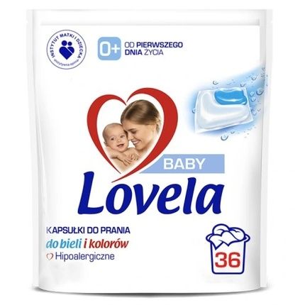 Lovela Baby Washing Capsules For Whites And Colours - 36 Pieces