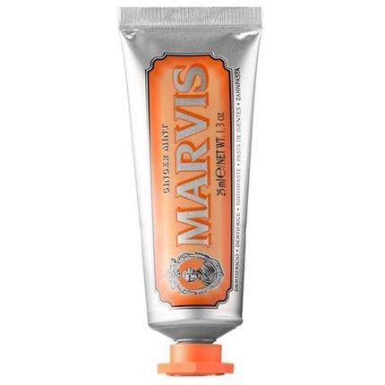 Marvis Ginger Mint Toothpaste With Gentle Spicy Ginger And Mint 25Ml - Travel Size With Fluoride