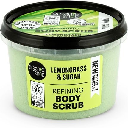 Organic Shop Body Scrub Refining Lemongrass & Sugar 250Ml