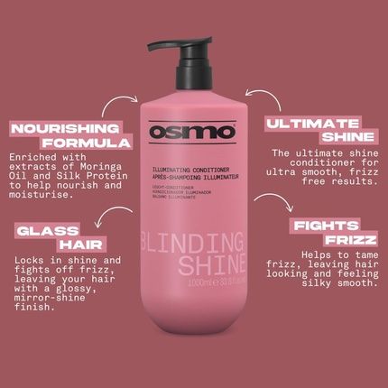 Osmo Blinding Shine Conditioner With Moringa Oil & Silk Protein Extracts 1000Ml
