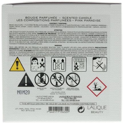 Lalique Pink Paradise Candle 190G - Image 3