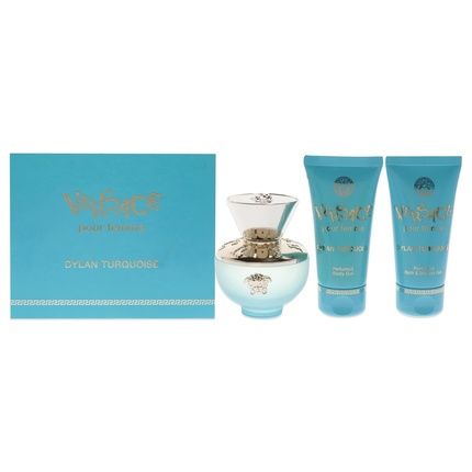 Versace Dylan Turquoise 1.7Oz Edt Spray And 1.7Oz Perfumed Body Gel