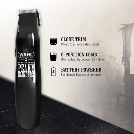 Wahl And Peaky Blinders Beard Trimmer Gift Set Men'S Stubble Trimmers Facial Hair Trimming Beard Shampoo Beard Care Men'S Grooming