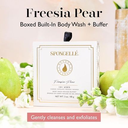 Spongelle Boxed Flower Body Wash Infused Buffer Freesia Pear