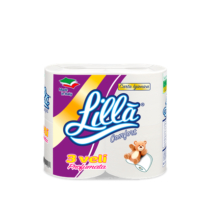 مناديل تواليت معطرة من ليلا كومفورت - 4 لفات