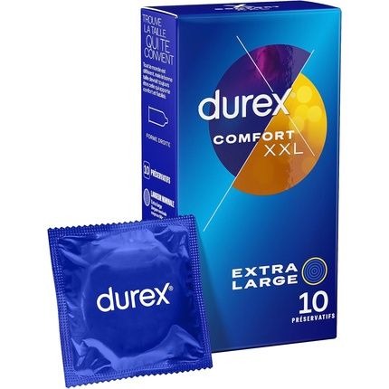 Durex Comfort Xxl Extra Large Condoms 10 Count - Pack Of 10