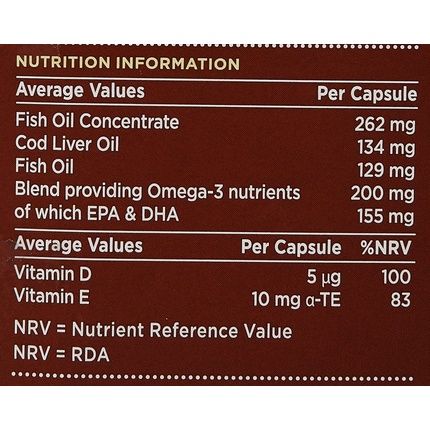 Seven Seas Pure Cod Liver Oil Extra High Strength Capsule 60 Capsules