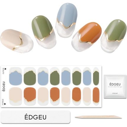 Edgeu Perfect Gel Wraps Ena711 Antique French 16 Bands