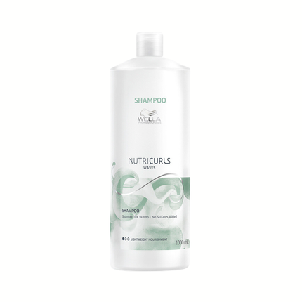 Wella Professionals Nutricurls Shampoo For Waves 1000Ml Moisturizing Shampoo For Wavy And Curly Hair