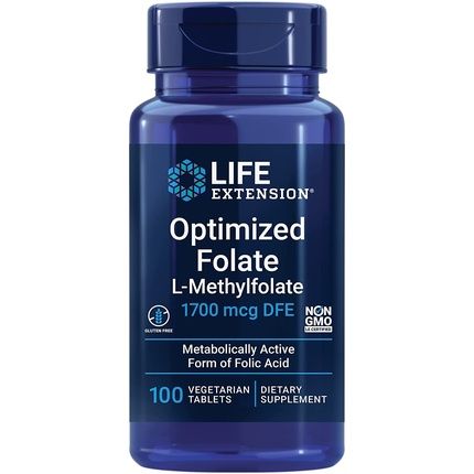 Life Extension Optimized Folate 1000Mcg 100 Veggie Tabs