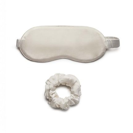 Lovli Silk Sleep Mask And Hair Tie Set Ecru