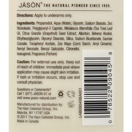 Jason Tea Tree Oil Deodorant Stick 71G