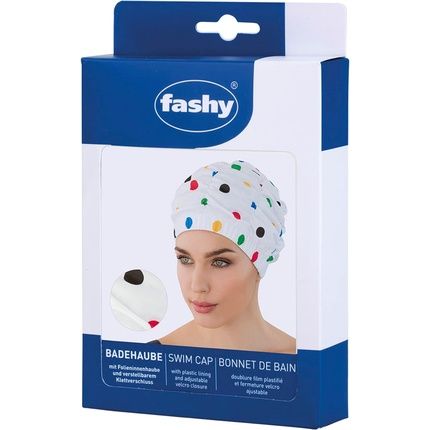 Fashy Women'S Shower Cap White With Colorful Dots - Image 3