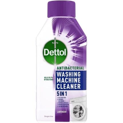 Dettol 5In1 Single Use Lavender Washing Machine Cleaner 250Ml