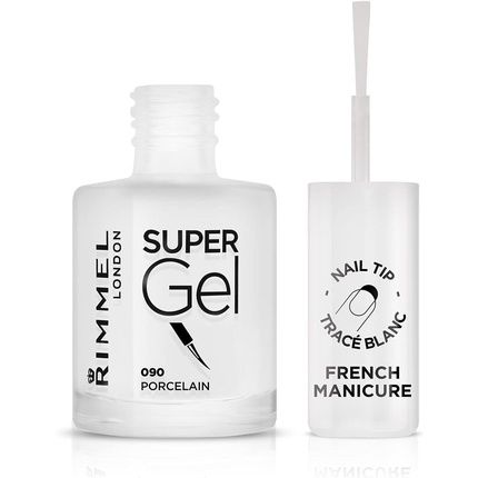 Rimmel London Super Gel French Manicure Nail Tip Whitener 90 Porcelain 12Ml