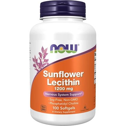 Now Foods Sunflower Lecithin 1200Mg 100 Softgels