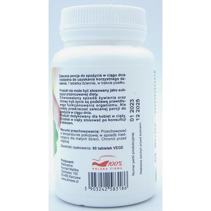 Aliness Folate For Pregnant Women 800Mcg Folic Acid Supplement Vegan Vegetarian 60 Tablets - Image 3