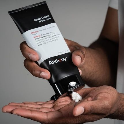 Anthony Shaving Cream For Men'S Sensitive Skin With Squalane, Eucalyptus, And Spearmint