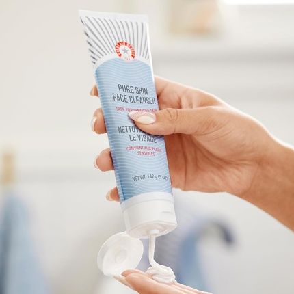 First Aid Beauty Pure Skin Face Cleanser Daily Facial Wash Cream - Image 3