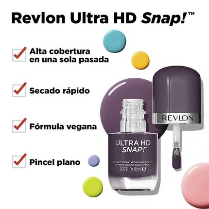 Revlon Ultra Hd Snap Nail Polish Glossy Nail Color 0.27 Fl. Oz. 033 Grounded - Image 3
