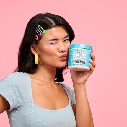 Dirty Works Body Scrub Smooth On Up Buttery Salt Scrub Natural Sea Salt Skin - Image 3