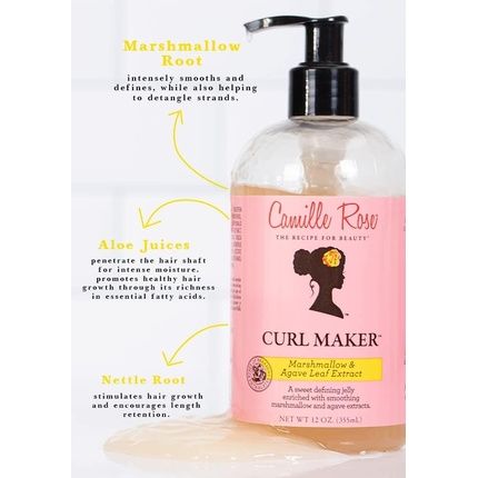 Camille Rose Curl Maker Jelly 355Ml - Nourishing And Defining Curls - Aloe Juices & Marshmallow Root