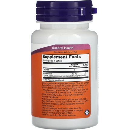 Now Foods Extra Strength Astaxanthin 10Mg 30 Softgels