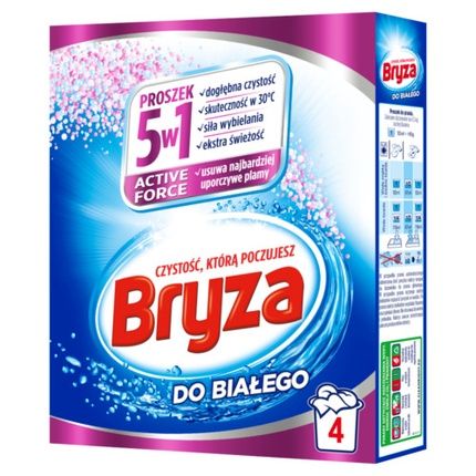Bryza Active Force 5-In-1 White Washing Powder 260G - Pack Of 4 Washes