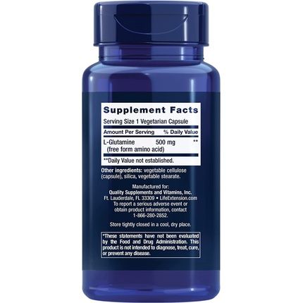 Life Extension L-Glutamine 500Mg Amino Acid Supplement 100 Capsules