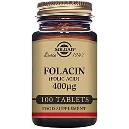 Solgar Folacin 400Ug Tablets Supports Maternal Tissue Growth - 100 Count