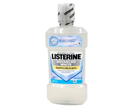 Johnson & Johnson Listerine Advanced White Mouthwash Gentle Flavor 500 Ml