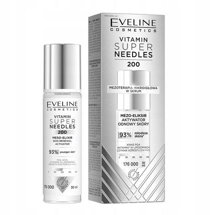 Eveline Vitamin Super Needles 200 Mezo-Elixir Skin Renewal Activator 30Ml