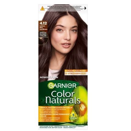 Garnier Color Naturals Cream Hair Color 4.12 Icy Brown